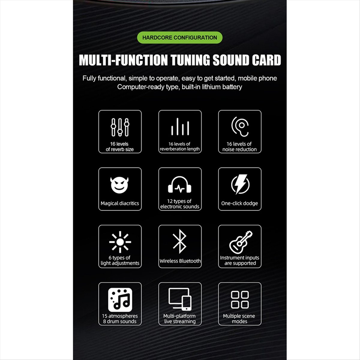 Audio Music Changer - DT77 SN800 Live Sound Card Voice