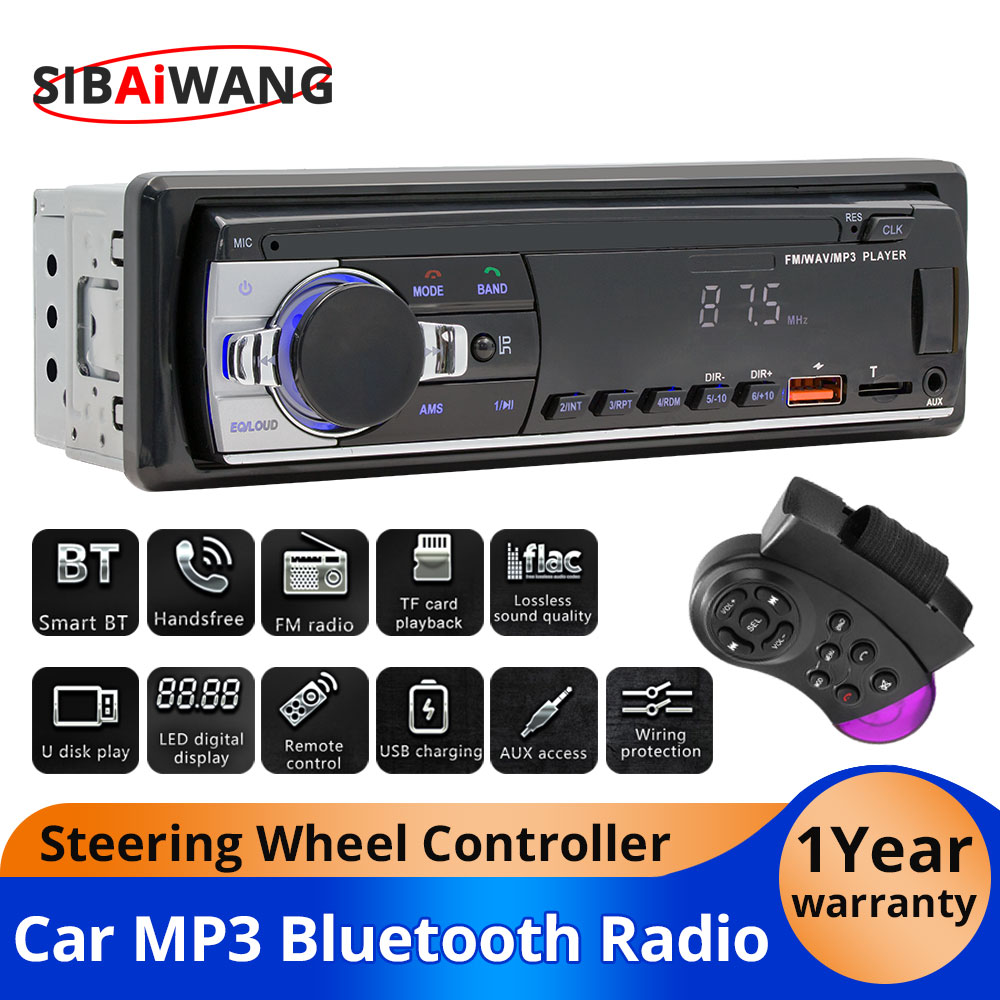 Audio Universal Music - Car Radio 1Din Car MP3 Bluetooth