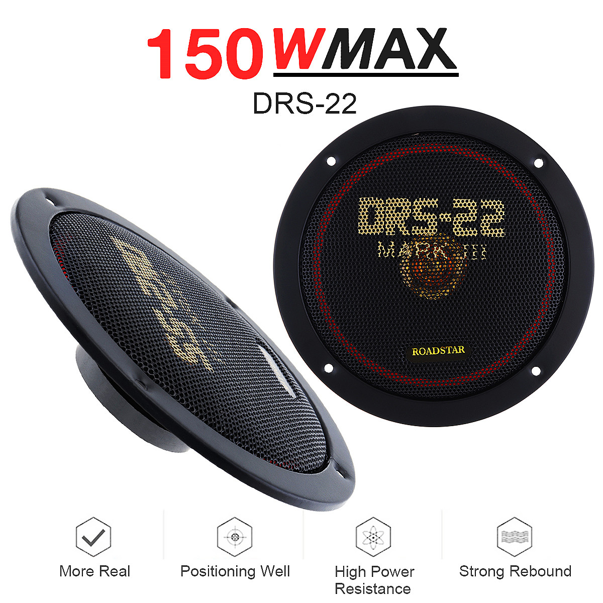 Audio Universal Music - 2pcs 6.5 Inch 12V 150W Car