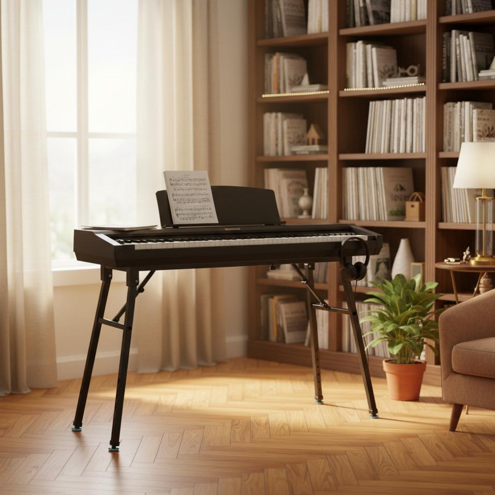 Folding Keyboard Stand Portabl - Music Stand Folding ulasan dan harga