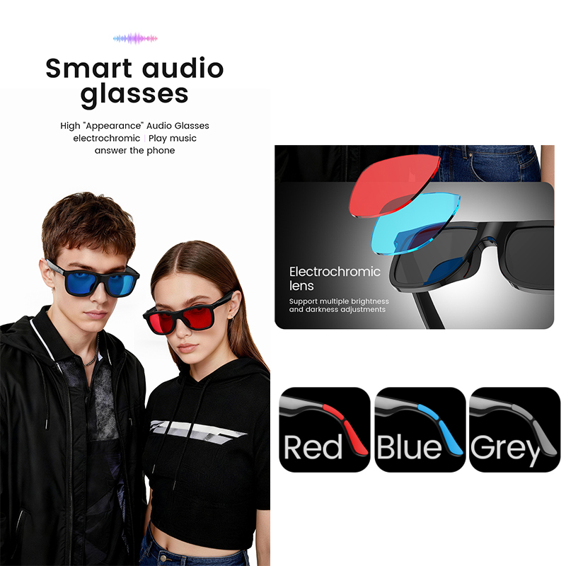 New AI Smart Audio Glasses 38g - Audio Music Arabic ulasan dan harga