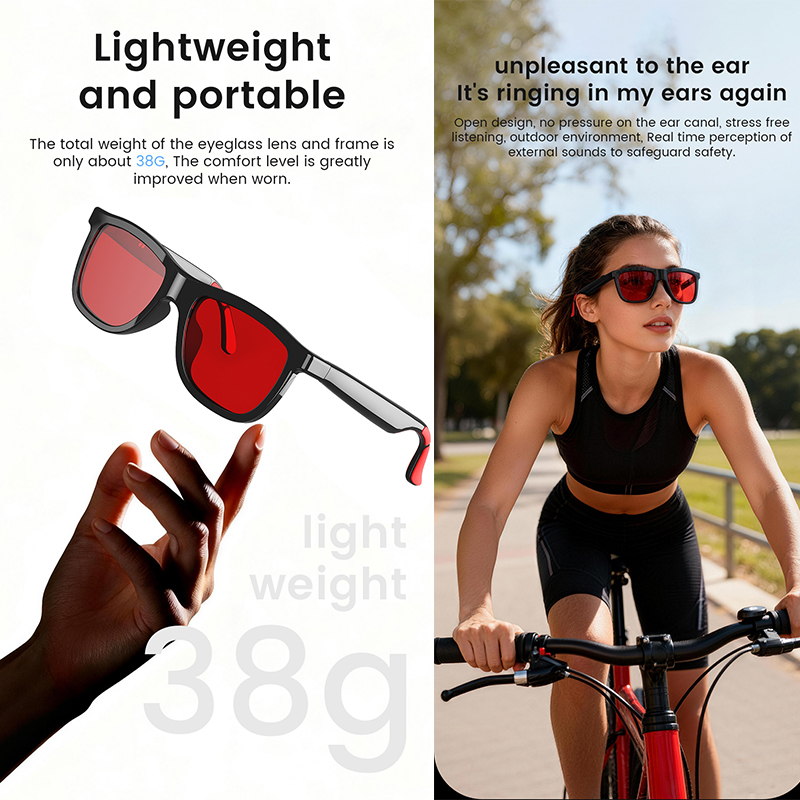 New AI Smart Audio Glasses 38g - Audio Music Arabic ulasan dan harga