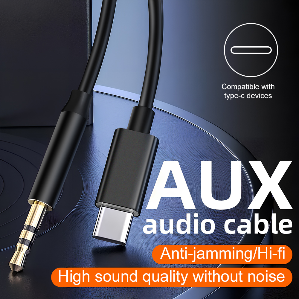 Type-C to 3.5mm AUX Audio Cabl - Audio Music Effect ulasan dan harga
