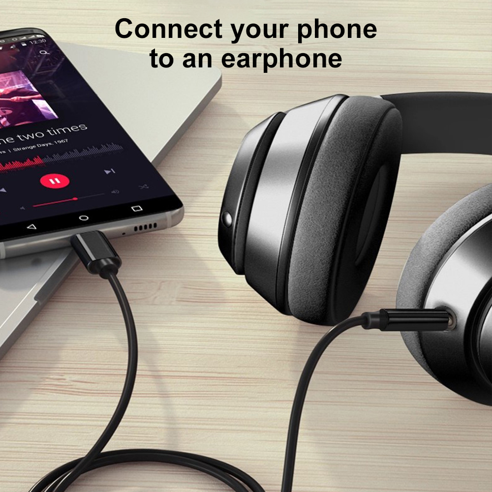 Type-C to 3.5mm AUX Audio Cabl - Audio Music Effect ulasan dan harga