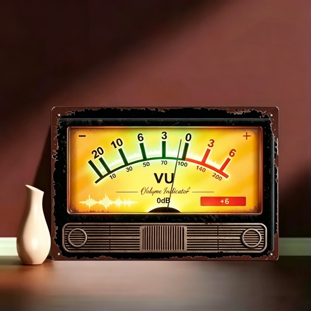 Retro VU volume indicator meta - Audio Music Logo ulasan dan harga