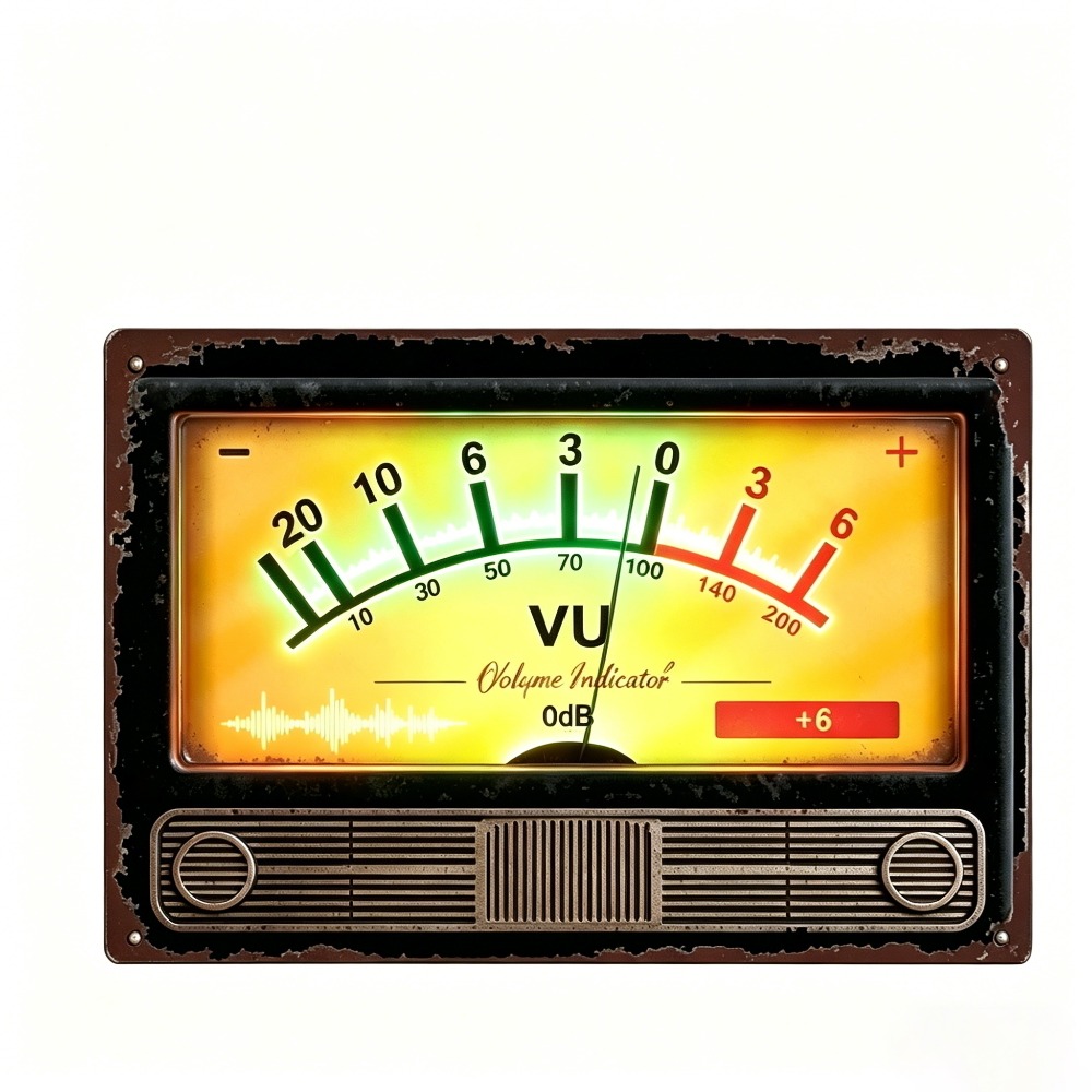 Retro VU volume indicator meta - Audio Music Logo ulasan dan harga