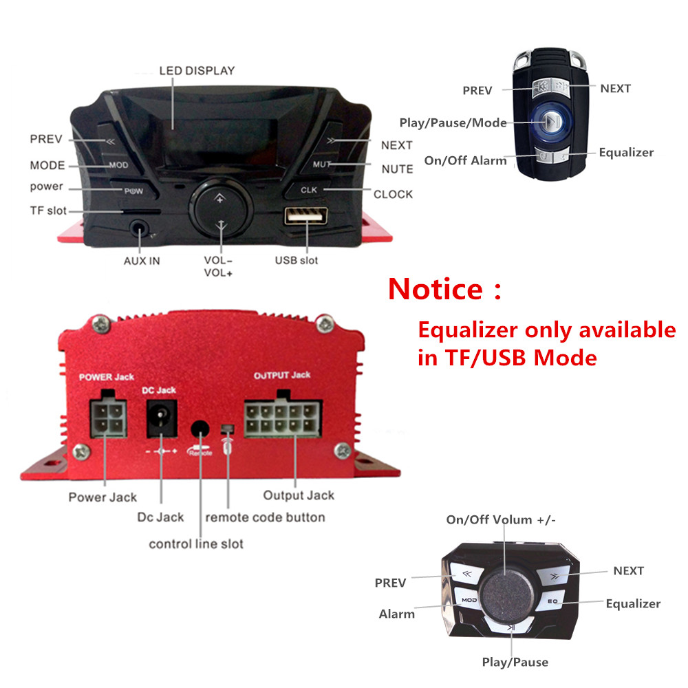 12V 4 Channel UTV ATV Golf Car - Audio Music Player ulasan dan harga