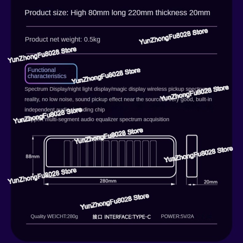 12-Bit RGB Pickup Level Light  - Audio Youtube Music Free ulasan dan harga