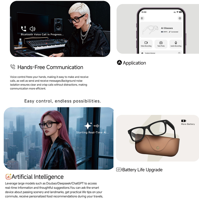 2026 AI smart Glasses HD 800W  - Audio Music Arabic ulasan dan harga