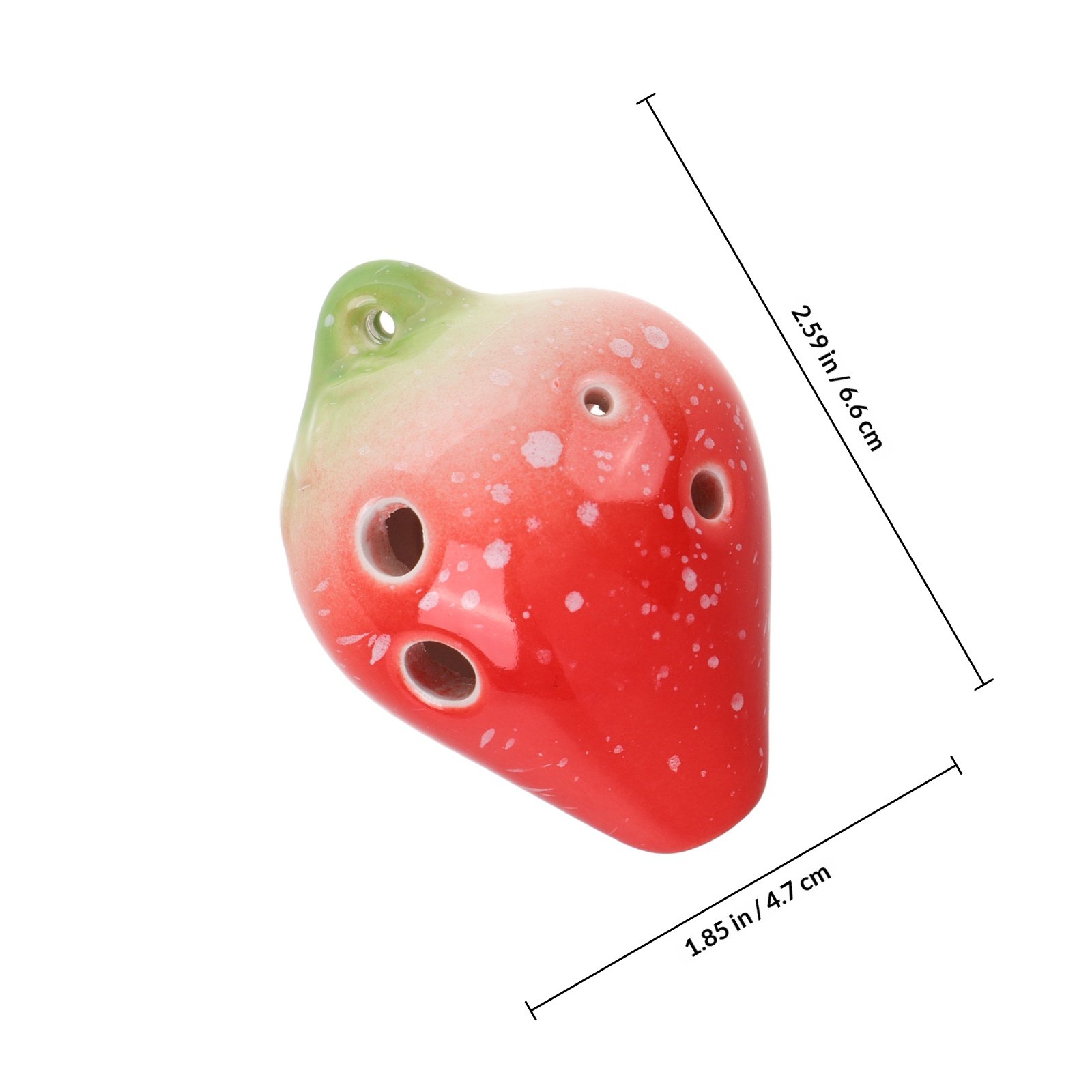 Strawberry Design 6-Hole Ocari - Ocarina Ceramic ulasan dan harga