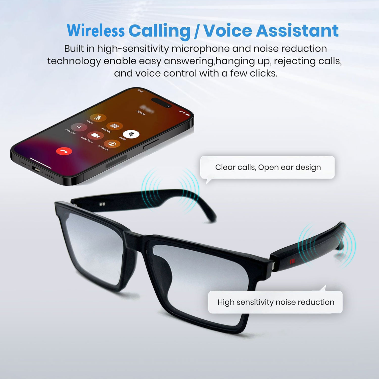 Smart Audio Glasses with Real- - Audio Music Bluetooth ulasan dan harga