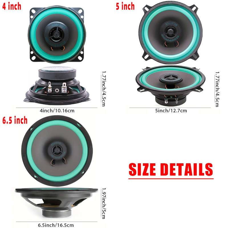 2PCS 4/5/6.5Inch Car Coaxial S - Audio Universal Music ulasan dan harga