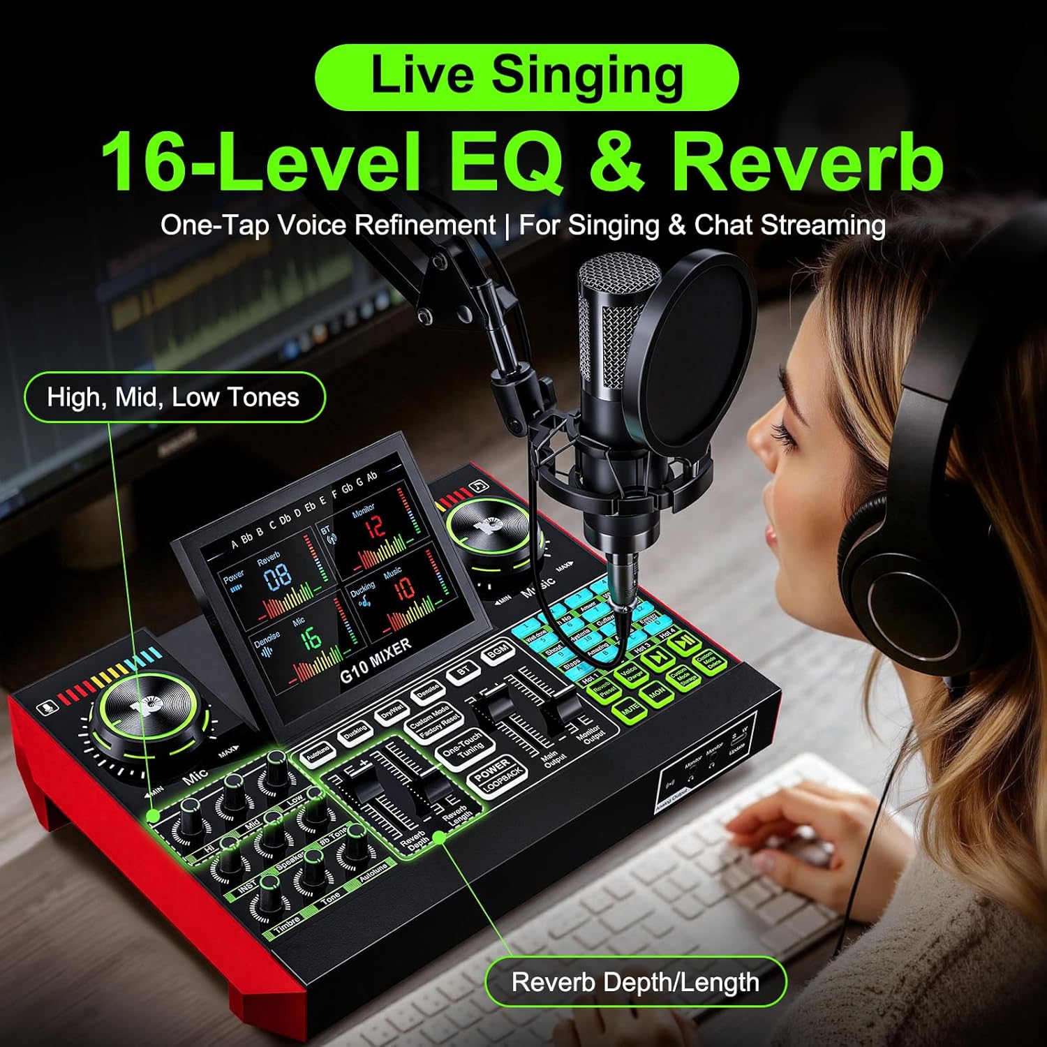 Tenlamp G10 Live Streaming Aud - Audio Music Changer ulasan dan harga