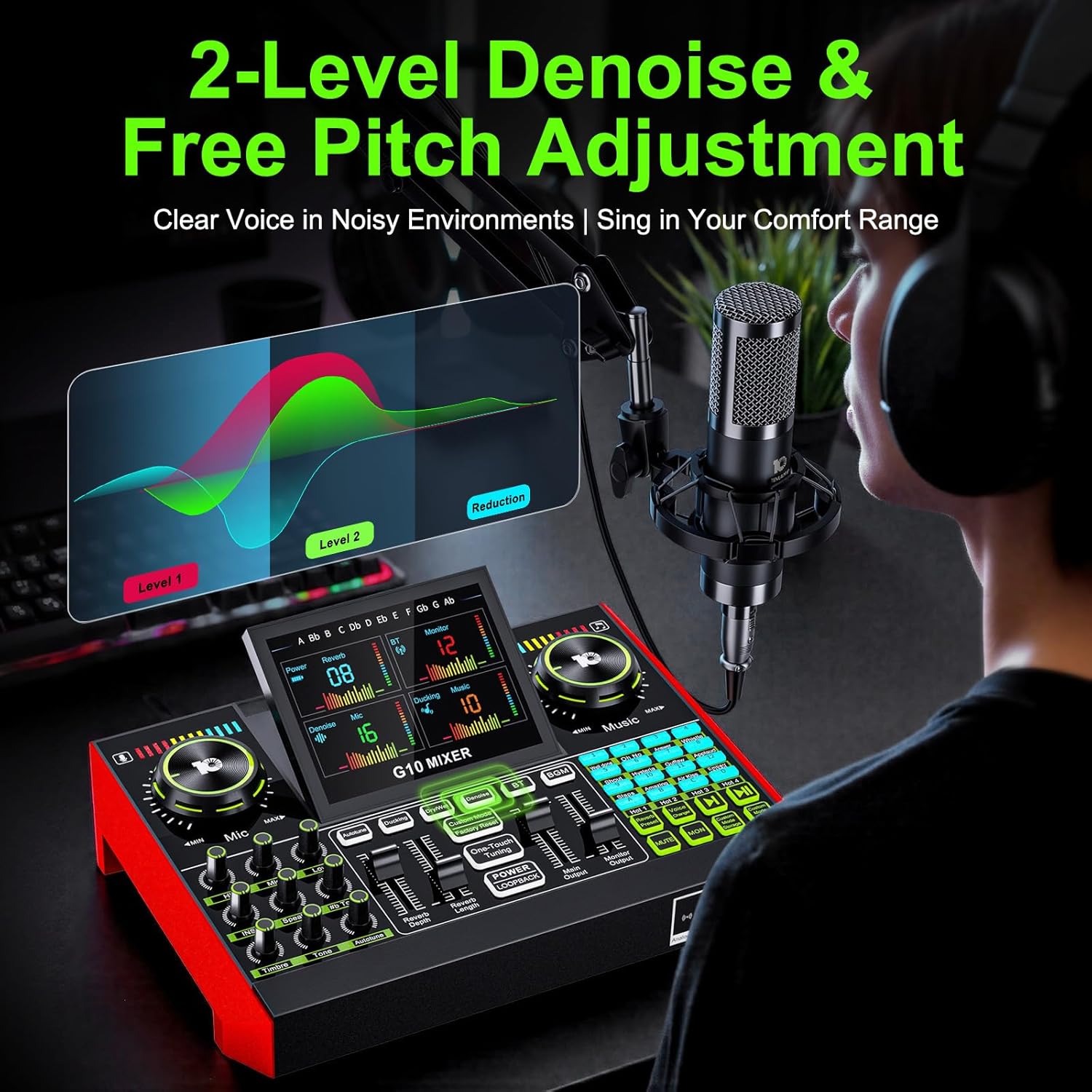 Tenlamp G10 Live Streaming Aud - Audio Music Changer ulasan dan harga