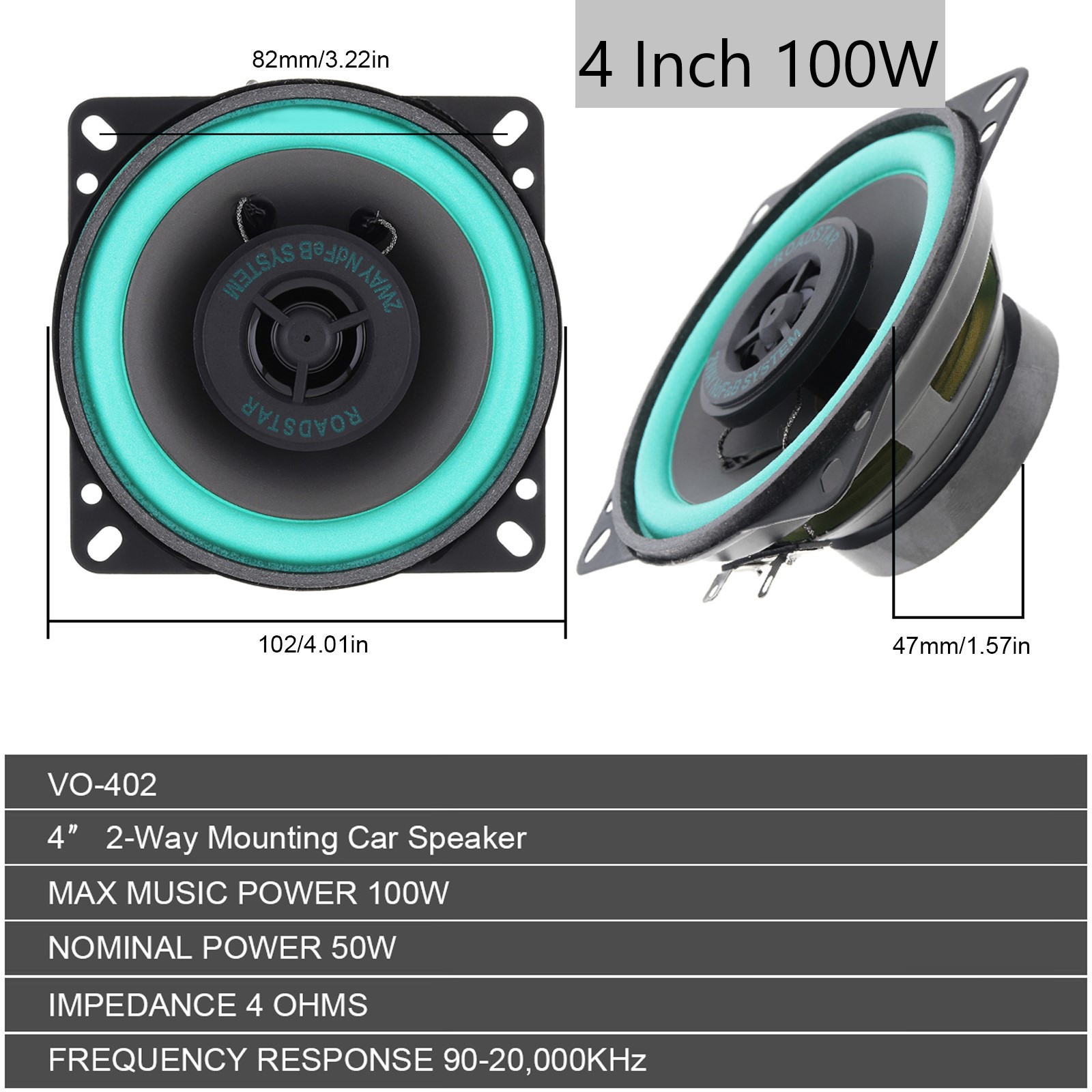 4 Inch / 5 Inch 100W Car HiFi  - Audio Universal Music ulasan dan harga