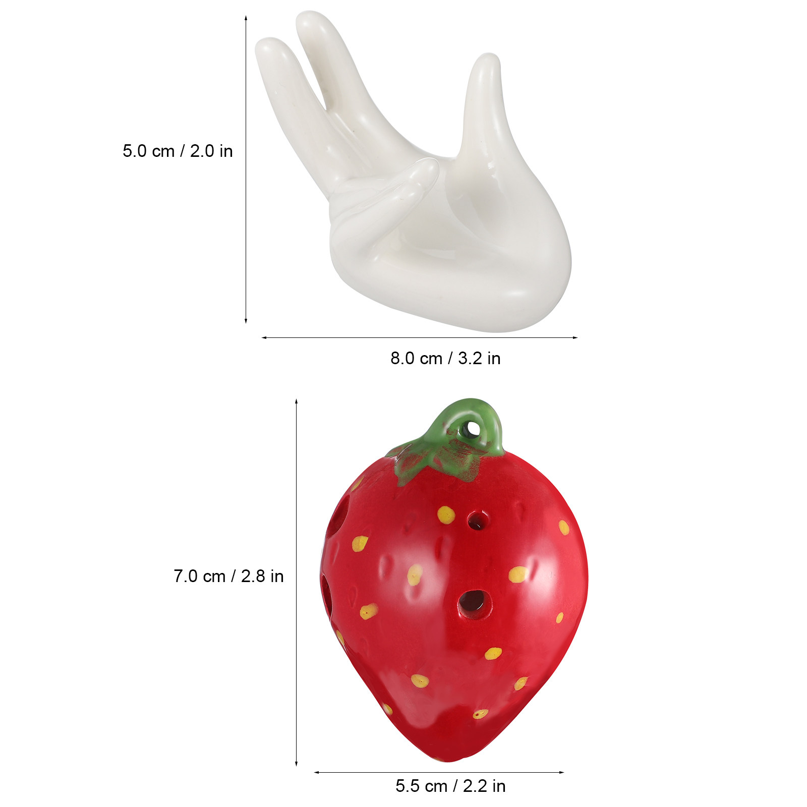 1Set Lovely Strawberry Ocarina - Ocarina Ceramic ulasan dan harga