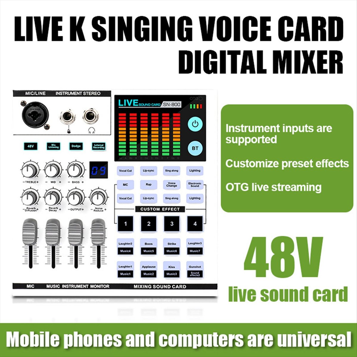 DTC5 SN800 Live Sound Card Voi - Audio Music Changer ulasan dan harga