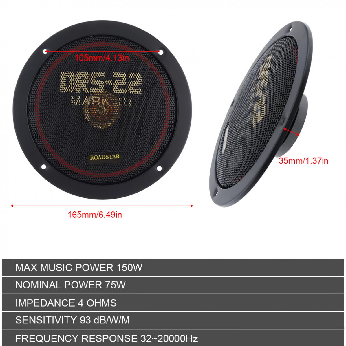 2pcs 6.5 Inch 12V 150W Car Coa - Audio Universal Music ulasan dan harga