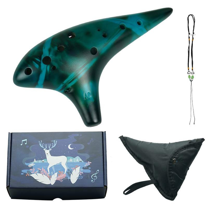12 Hole Ceramic Ocarina Alto C - Ocarina Ceramic ulasan dan harga