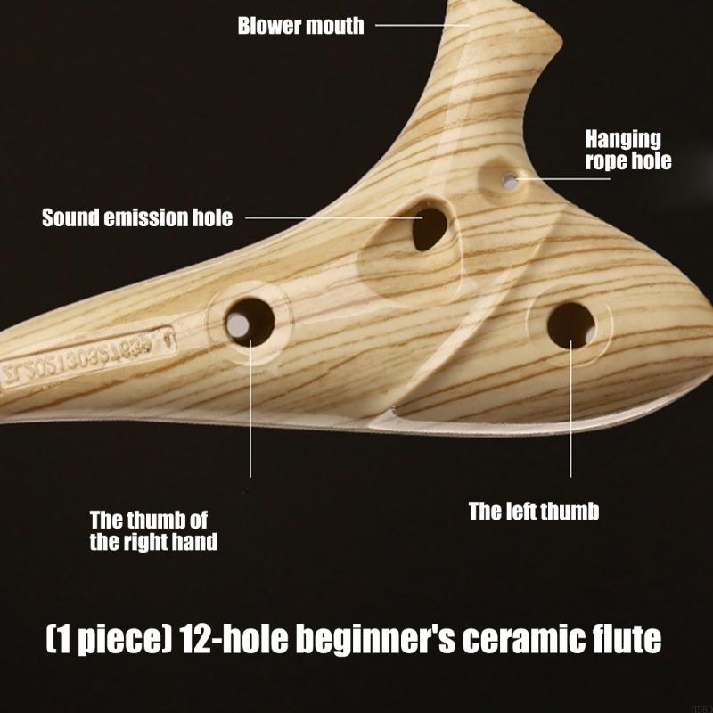 12 Hole Ceramic Ocarina with S - Ocarina Ceramic ulasan dan harga